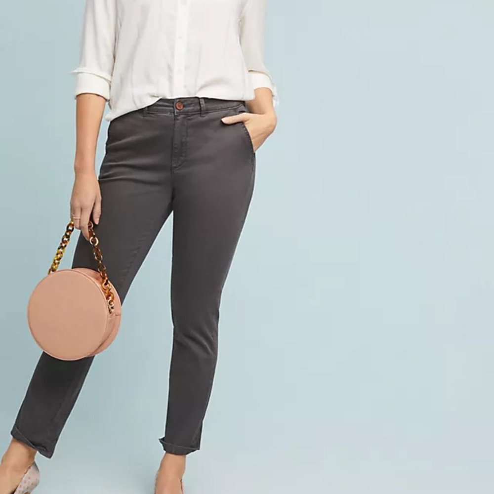 Relaxed Chino Pants by Anthropologie - Grey - 29" Waist